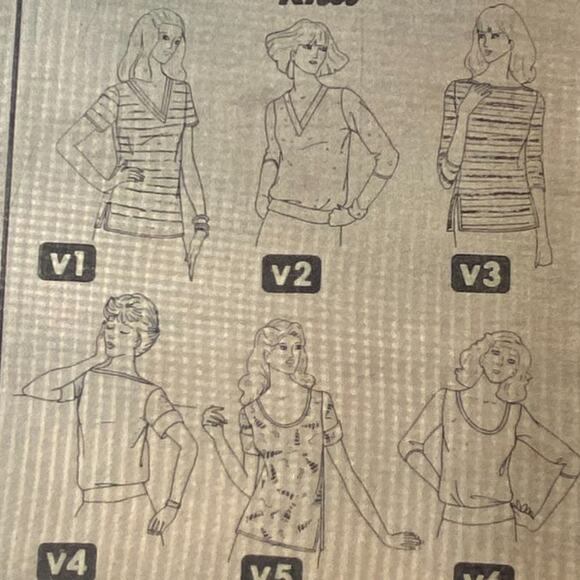 Simplicity 5133 Pattern Top Miss 6-10 Uncut Vintage Stretch Pullover Knit - Picture 4 of 7